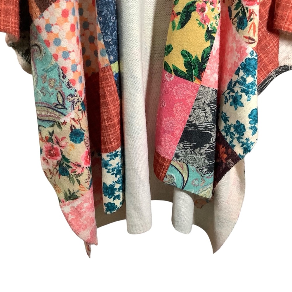 Reversible Patchwork Kimono Cardigan Multicolor - Picture 4 of 11